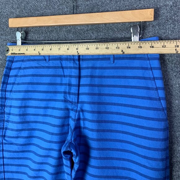 NWT Khakis By‎ Gap Blue Striped Womens Broken-In Straight Pant Size 08 - Picture 3 of 11